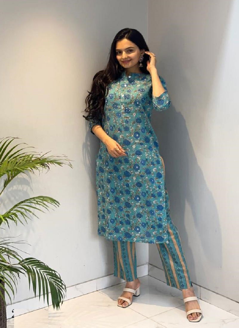 Indira 23130 Cambric Kurti With Pant Catalog
